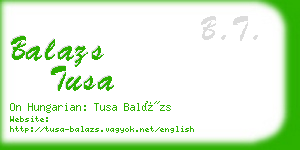 balazs tusa business card